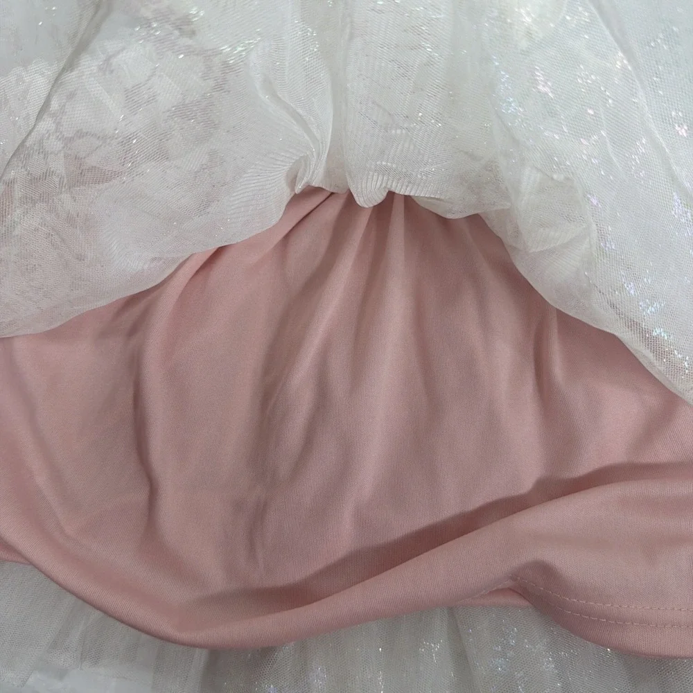 Little Lass‎ Pink Frilly 2T Dress. Lace Tulle And Ruffle.